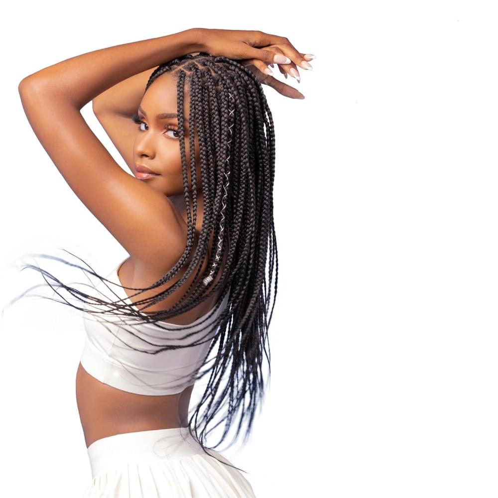 imageSensationnel Ruwa Prestretched Braiding Hair 10x 48 Inch Water Repellent Kanekalon Fast Dry Synthetic Sports Itch Free 1 JETBLACK1B OFFBLACK