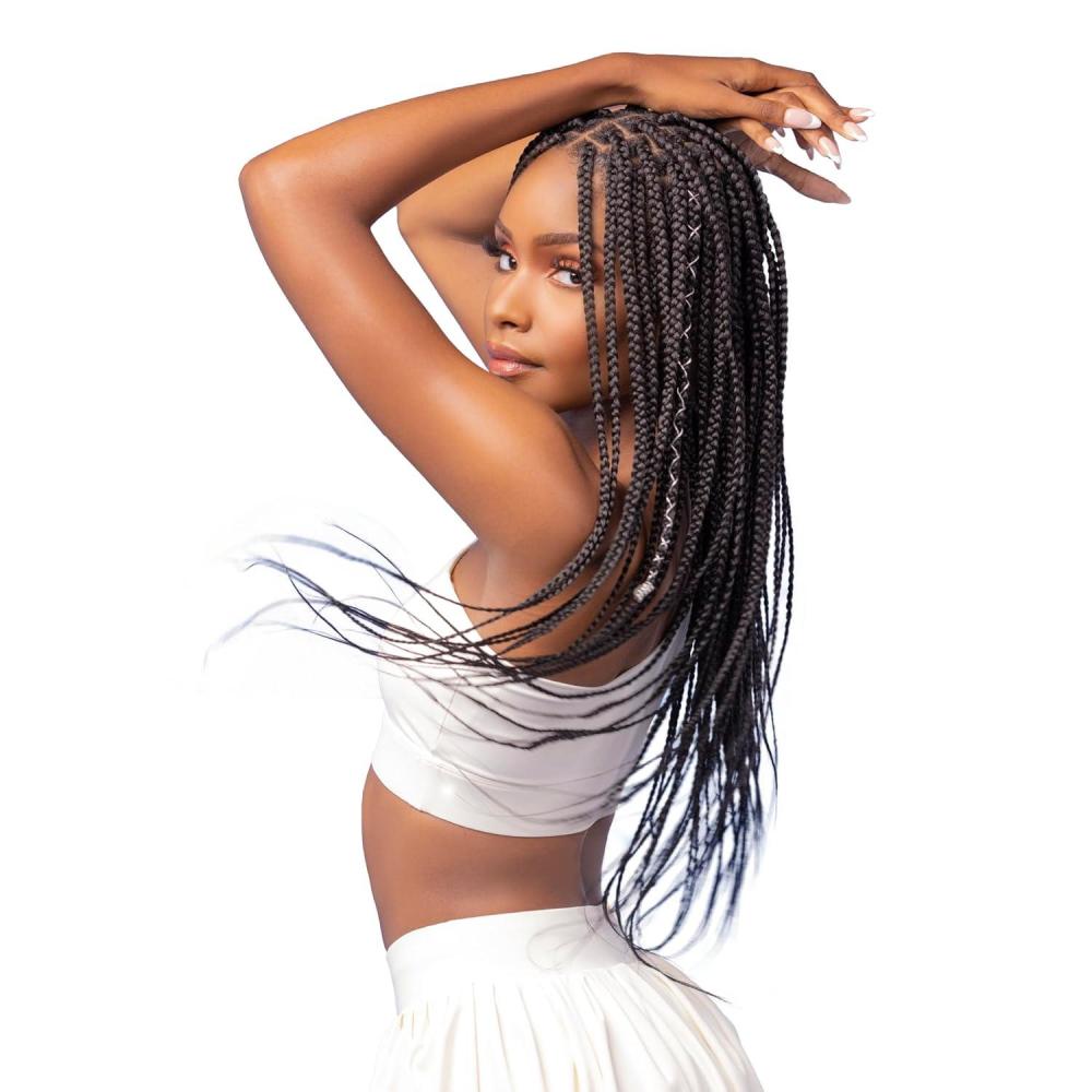 imageSensationnel Ruwa prestretched braiding hair 3x 48 inch water repellent kanekalon fast dry synthetic sports itch free 3 pack 1 JETBLACKRED