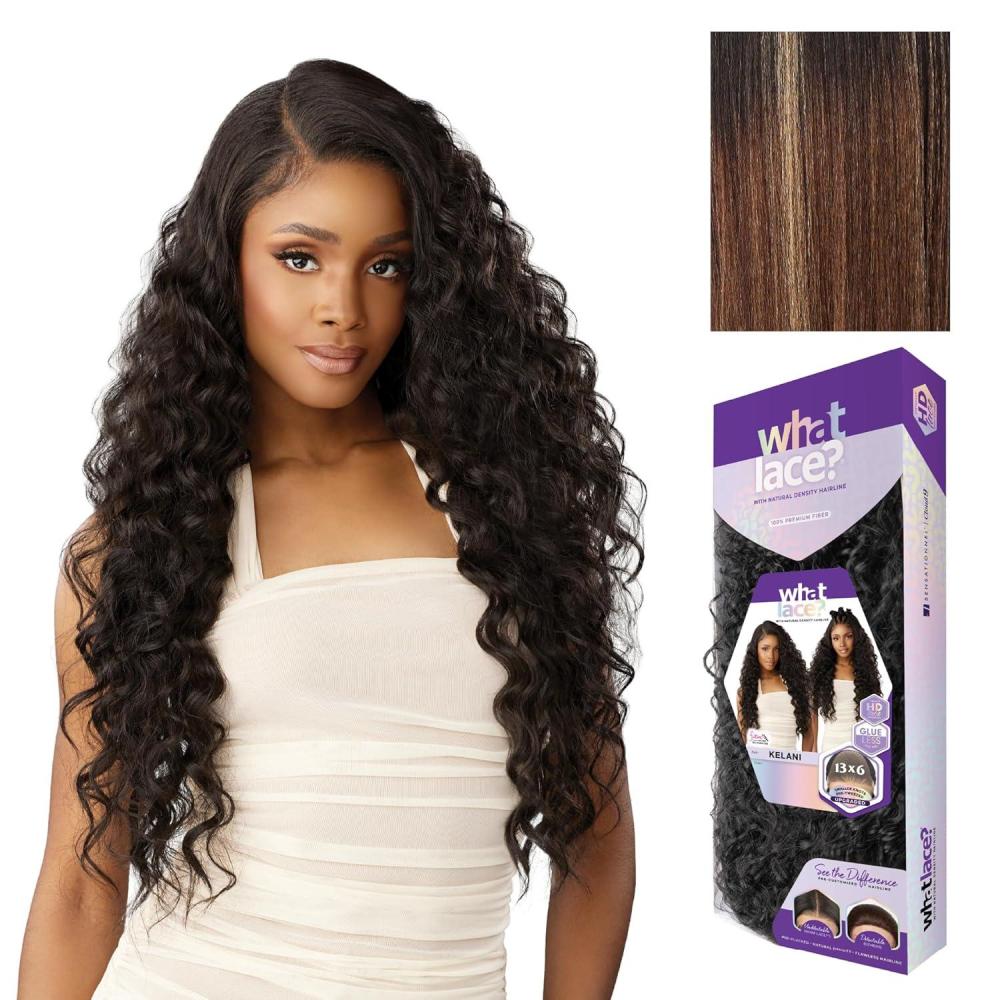 imageSensationnel What Lace 13X6 Wig Kelani Lacefrontal Hand Tied Glueless Synthetic with Natural Density Preplucked Hairline 1 JETBLACKBALAYAGEMOCHA