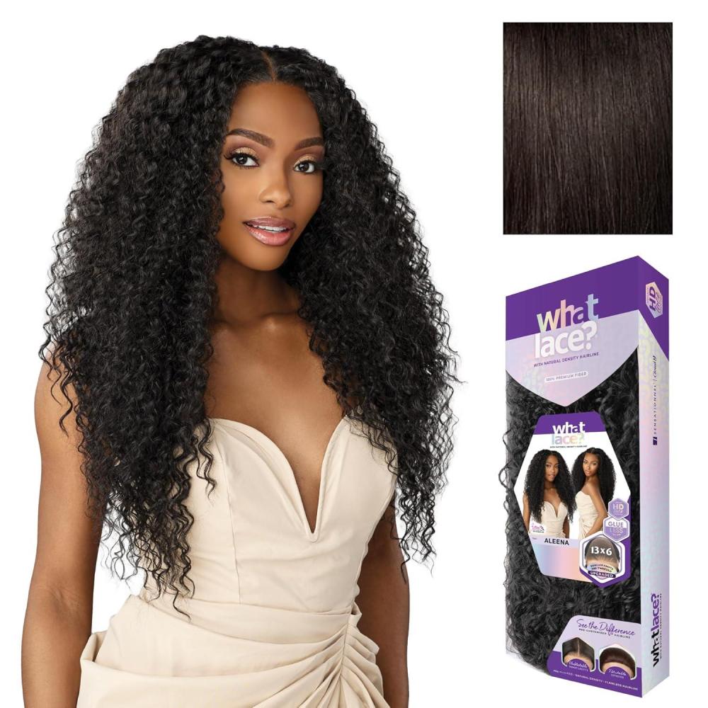 imageSensationnel What Lace 13X6 Wigs Aleena Lacefrontal Hand Tied Glueless Synthetic With Natural Density Preplucked Hairline 1 JETBLACK2 DARKBROWN