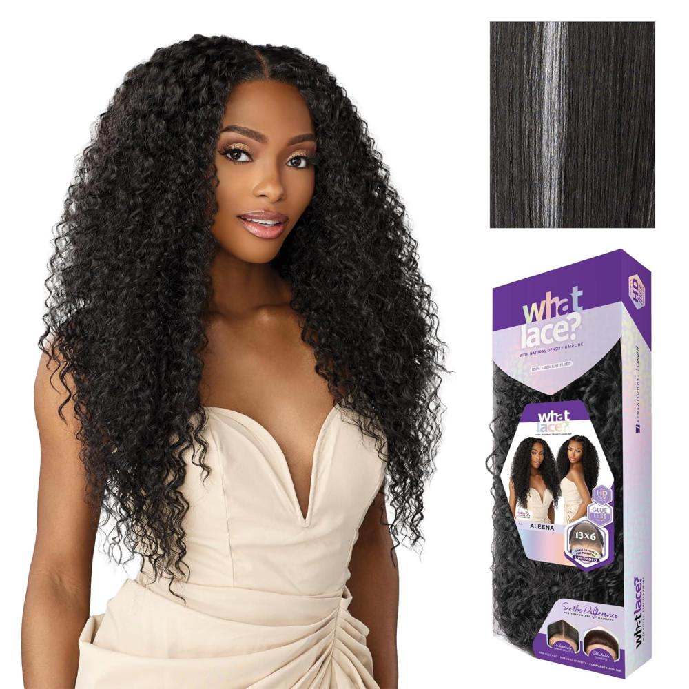 imageSensationnel What Lace 13X6 Wigs Aleena Lacefrontal Hand Tied Glueless Synthetic With Natural Density Preplucked Hairline 1 JETBLACKBALAYAGEPLATINUM