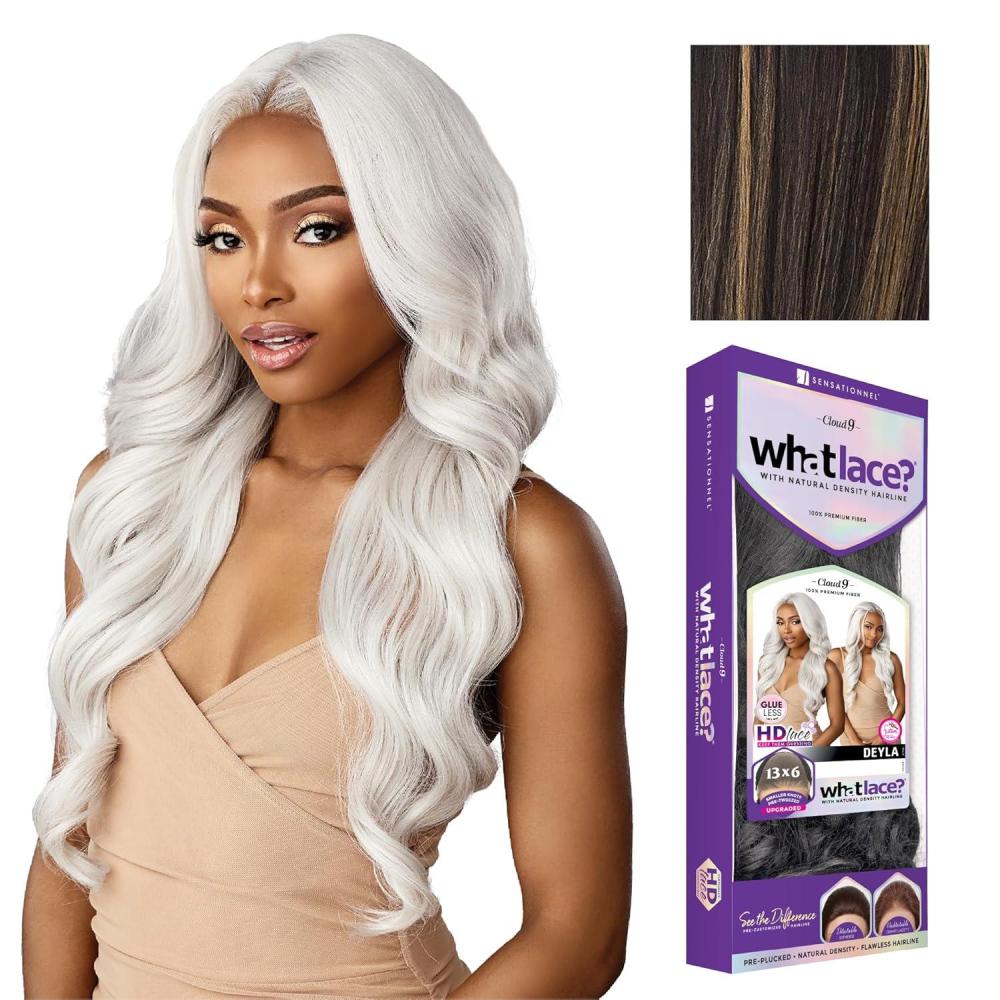 imageSensationnel What Lace 13X6 Wigs Deyla Lacefrontal Hand Tied Glueless Synthetic With Natural Density Preplucked Hairline 1 JETBLACKBALAYAGEGOLD