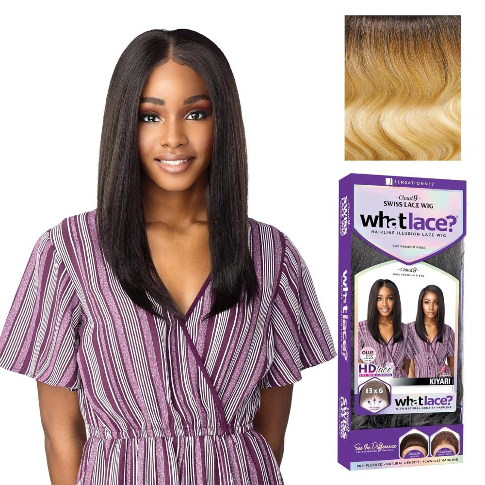 imageSensationnel What Lace 13X6 Wigs Kiyari Lacefrontal Hand Tied Glueless Synthetic With Natural Density Preplucked Hairline T1BCOPPERREDT627613