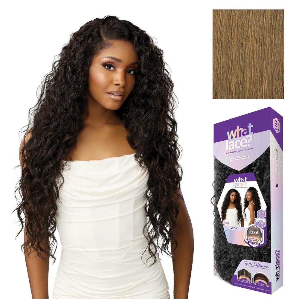 imageSensationnel What Lace 13X6 Wigs Zion Lacefrontal Hand Tied Glueless Synthetic with Natural Density Pretweezed Hairline 1 JETBLACKMOCHABROWN