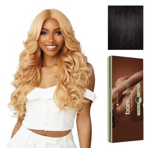 Sensationnel Bare Lace 13X3 Lacewig – Unit 1 Lacefrontal Glueless Synthetic 180 Degree Preplucked Hairline (1 JETBLACK)(1B OFFBLACK)