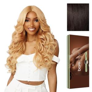 Sensationnel Bare Lace 13X3 Lacewig – Unit 1 Lacefrontal Glueless Synthetic 180 Degree Preplucked Hairline (1 JETBLACK)(2 DARKBROWN)