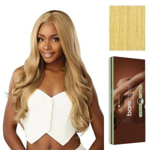 Sensationnel Bare Lace 13X3 Lacewig – Unit 2 Lacefrontal Glueless Synthetic 180 Degree Preplucked Hairline (1 JETBLACK)(LIGHTGOLDENBLONDE)