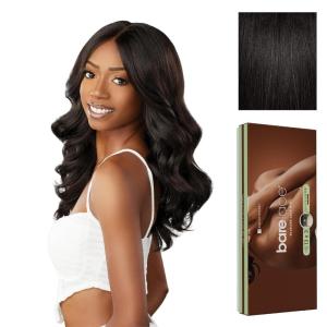 Sensationnel Bare Lace 13X3 Lacewig – Unit 3 Lacefrontal Glueless Synthetic 180 Degree Preplucked Hairline (1 JETBLACK)(1B OFFBLACK)
