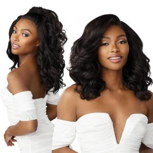 Sensationnel Bare Lace 13X6 Wigs – Unit 12 Lacefrontal Glueless Synthetic 180 Degree Preplucked Hairline (1 JETBLACK)(BEIGEBLONDE)