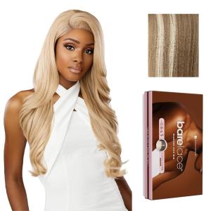 Sensationnel Bare Lace 6X5 Lacewig – Unit 1 Lacefrontal Glueless Synthetic 180 Degree Preplucked Hairline (1 JETBLACK)(BALAYAGELIGHTASHBLONDE)