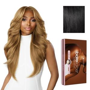 Sensationnel Bare Lace 6X5 Lacewig – Unit 3 Lacefrontal Glueless Synthetic 180 Degree Preplucked Hairline (1 JETBLACK)(1 JETBLACK)