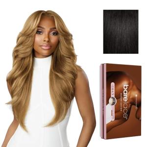 Sensationnel Bare Lace 6X5 Lacewig – Unit 3 Lacefrontal Glueless Synthetic 180 Degree Preplucked Hairline (1 JETBLACK)(1B OFFBLACK)