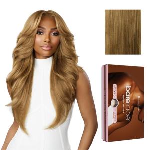 Sensationnel Bare Lace 6X5 Lacewig – Unit 3 Lacefrontal Glueless Synthetic 180 Degree Preplucked Hairline (1 JETBLACK)(CARAMELBLONDE)