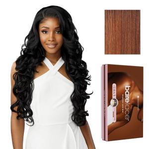 Sensationnel Bare Lace 6X5 Lacewig – Unit 4 Lacefrontal Glueless Synthetic 180 Degree Preplucked Hairline (1 JETBLACK)(FLAMBOYAGEAUBURN)