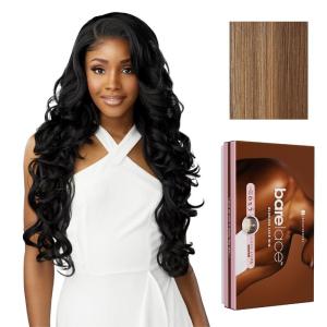 Sensationnel Bare Lace 6X5 Lacewig – Unit 4 Lacefrontal Glueless Synthetic 180 Degree Preplucked Hairline (1 JETBLACK)(FLAMBOYAGEBLONDE)