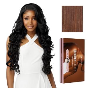 Sensationnel Bare Lace 6X5 Lacewig – Unit 4 Lacefrontal Glueless Synthetic 180 Degree Preplucked Hairline (1 JETBLACK)(FLAMBOYAGECHOCOLATE)