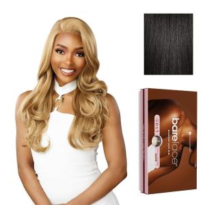 Sensationnel Bare Lace 6X5 Lacewig – Unit 5 Lacefrontal Glueless Synthetic 180 Degree Preplucked Hairline (1 JETBLACK)(1B OFFBLACK)