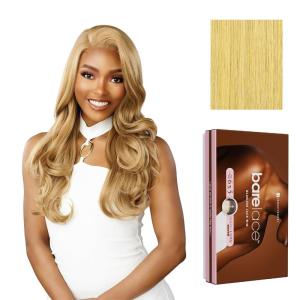 Sensationnel Bare Lace 6X5 Lacewig – Unit 5 Lacefrontal Glueless Synthetic 180 Degree Preplucked Hairline (1 JETBLACK)(LIGHTGOLDENBLONDE)