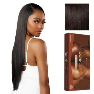 Sensationnel Bare Lace Fulllace Wig – Unit 1 Human Hair Blend All Lacefrontal Glueless Synthetic 180 Degree Preplucked Hairline (1 JETBLACK)(2 DARKBROWN)