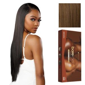 Sensationnel Bare Lace Fulllace Wig – Unit 1 Human Hair Blend All Lacefrontal Glueless Synthetic 180 Degree Preplucked Hairline (1 JETBLACK)(MOCHABROWN)