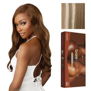 Sensationnel Bare Lace Fulllace Wig – Unit 2 Human Hair Blend All Lacefrontal Glueless Synthetic 180 Degree Preplucked Hairline (1 JETBLACK)(BALAYAGELIGHTASHBLONDE)