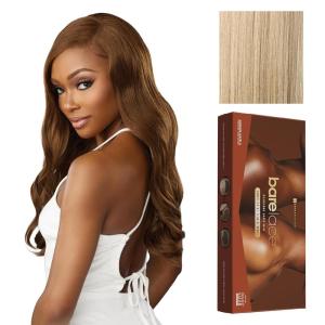 Sensationnel Bare Lace Fulllace Wig – Unit 2 Human Hair Blend All Lacefrontal Glueless Synthetic 180 Degree Preplucked Hairline (1 JETBLACK)(BEIGEBLONDE)