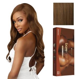 Sensationnel Bare Lace Fulllace Wig – Unit 2 Human Hair Blend All Lacefrontal Glueless Synthetic 180 Degree Preplucked Hairline (1 JETBLACK)(MOCHABROWN)