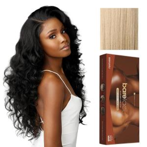 Sensationnel Bare Lace Fulllace Wig – Unit 4 Human Hair Blend All Lacefrontal Glueless Synthetic 180 Degree Preplucked Hairline (1 JETBLACK)(BEIGEBLONDE)