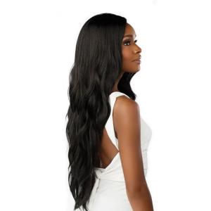 Sensationnel Bare Lace Fulllace Wig – Unit 5 Human Hair Blend All Lacefrontal Glueless Synthetic 180 Degree Preplucked Hairline (1 JETBLACK)(MOCHABROWN)