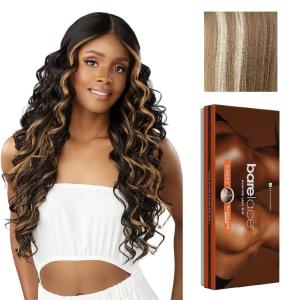 Sensationnel Bare Lace Ypart Lacewigs – Korie Lacefront Glueless Synthetic 180 Degree Preplucked Hairline (1 JETBLACK)(BALAYAGELIGHTASHBLONDE)