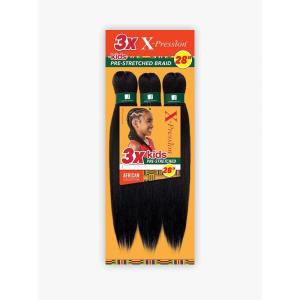 Sensationnel Braiding African Collection 3X X-PRESSION KIDS PRE-STRETCHED BRAID 28” (5-PACK, 1B)