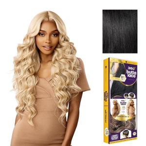 Sensationnel Butta 360 Lace Wig – Unit 10 Wider Parting 360 Degree Lace Glueless Synthetic Preplucked Hairline (1 JETBLACK)(1 JETBLACK)