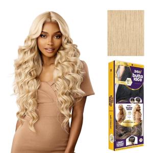 Sensationnel Butta 360 Lace Wig – Unit 10 Wider Parting 360 Degree Lace Glueless Synthetic Preplucked Hairline (1 JETBLACK)(BEIGEBLONDE)