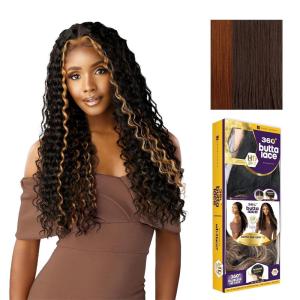 Sensationnel Butta 360 Lace Wig – Unit 11 Wider Parting Glueless Synthetic Preplucked Hairline (1 JETBLACK)(HALOBLOCKCINNAMON)