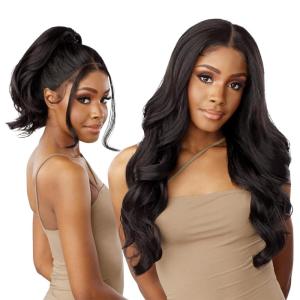 Sensationnel Butta 360 Lace Wigs – Unit 3 Wider Parting 360 Degree Lace Glueless Synthetic Preplucked Hairline (1 JETBLACK)(BABYLIGHTSCHESTNUT)