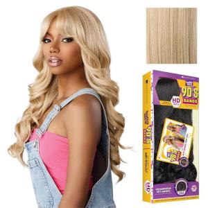 Sensationnel Butta Lace 90Sbangs Wigs – Unit 909 Glueless Wide Deep Part Synthetic Preplucked Hairline (BALAYAGEMOCHA)(BEIGEBLONDE)