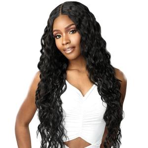 Sensationnel Butta Lace Hhm Wigs – Loose Curly 32 Inch Human Hair Blend Extra Wide 5 Inch Parting Preplucked Hairline Glueless Lacefront (BALAYAGECHOCOLATE)(BALAYAGEHAZELNUT)