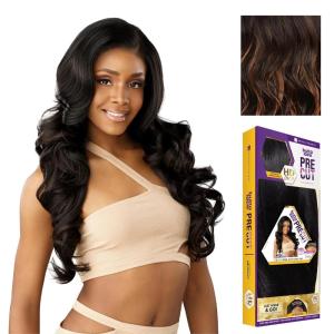 Sensationnel Butta Lace Precut Wig – Unit 18 Glueless Extra Wide 5 Inch Deep Parting Synthetic Pre Tweezed Smaller Knot Hairline (1 JETBLACK)(F1B/30)