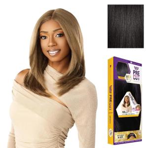 Sensationnel Butta Lace Precut Wig – Unit 21 Glueless Extra Wide 5 Inch Deep Parting Synthetic Pre Tweezed Smaller Knot Hairline (1 JETBLACK)(1B OFFBLACK)