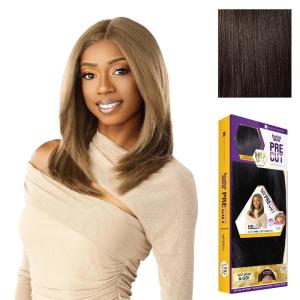 Sensationnel Butta Lace Precut Wig – Unit 21 Glueless Extra Wide 5 Inch Deep Parting Synthetic Pre Tweezed Smaller Knot Hairline (1 JETBLACK)(2 DARKBROWN)