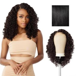 Sensationnel Butta Lace Precut Wigs – Unit 11 Glueless Extra Wide 5 Inch Deep Parting Synthetic Pre Tweezed Smaller Knot Hairline (1 JETBLACK)(1 JETBLACK)