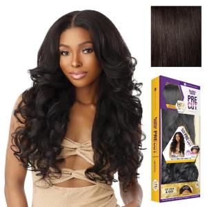 Sensationnel Butta Lace Precut Wigs – Unit 12 Glueless Extra Wide 5 Inch Deep Parting Synthetic Pre Tweezed Smaller Knot Hairline (1 JETBLACK)(2 DARKBROWN)