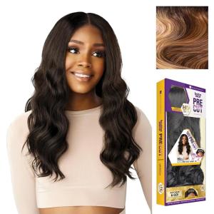 Sensationnel Butta Lace Precut Wigs – Unit 13 Glueless Extra Wide 5 Inch Deep Parting Synthetic Pre Tweezed Smaller Knot Hairline (1 JETBLACK)(BALAYAGECARAMEL)