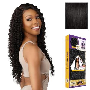 Sensationnel Butta Lace Precut Wigs – Unit 15 Glueless Extra Wide 5 Inch Deep Parting Synthetic Pre Tweezed Smaller Knot Hairline (1 JETBLACK)(1B OFFBLACK)