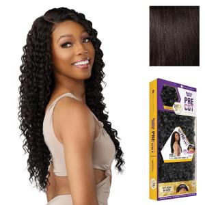 Sensationnel Butta Lace Precut Wigs – Unit 15 Glueless Extra Wide 5 Inch Deep Parting Synthetic Pre Tweezed Smaller Knot Hairline (1 JETBLACK)(2 DARKBROWN)