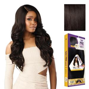 Sensationnel Butta Lace Precut Wigs – Unit 17 Glueless Extra Wide 5 Inch Deep Parting Synthetic Pre Tweezed Smaller Knot Hairline (1 JETBLACK)(2 DARKBROWN)