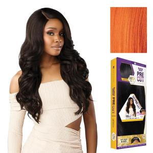 Sensationnel Butta Lace Precut Wigs – Unit 17 Glueless Extra Wide 5 Inch Deep Parting Synthetic Pre Tweezed Smaller Knot Hairline (1 JETBLACK)(GINGERCOPPER)