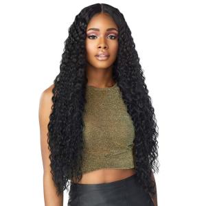 Sensationnel Butta Lace Wigs – Unit 3 Extra Wide 5 Inch Deep Parting Synthetic Preplucked Hairline Glueless Lacefront (Jet Black 1)(T4/HAZEL)