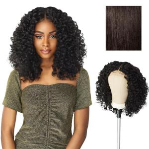 Sensationnel Butta Lace Wigs – Unit 5 Extra Wide 5 Inch Deep Parting Synthetic Preplucked Hairline Glueless Lacefront (1B OFFBLACK)(2 DARKBROWN)