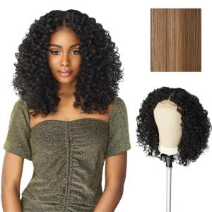 Sensationnel Butta Lace Wigs – Unit 5 Extra Wide 5 Inch Deep Parting Synthetic Preplucked Hairline Glueless Lacefront (1B OFFBLACK)(FLAMBOYAGEBLONDE)